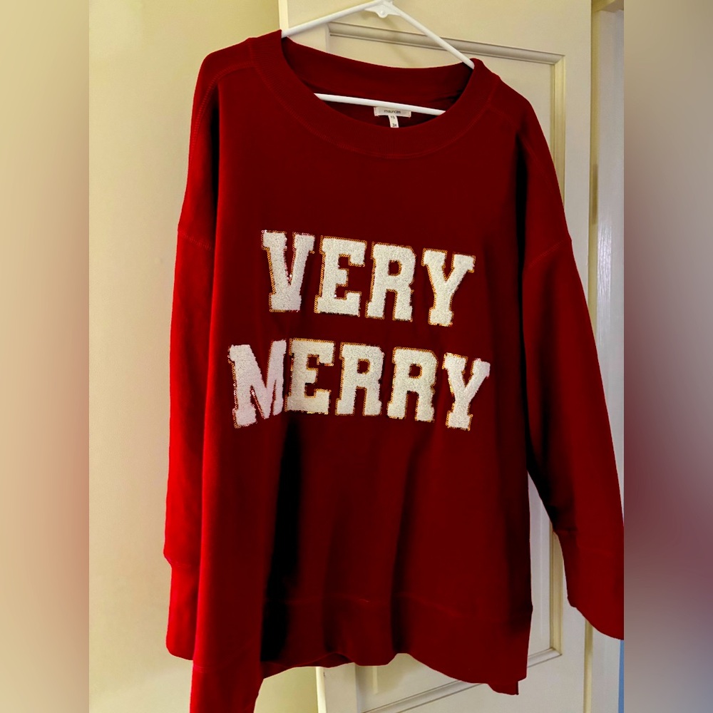 Sweatshirt style Very Merry sweatshirt. Veryy festive. Brand new without tags